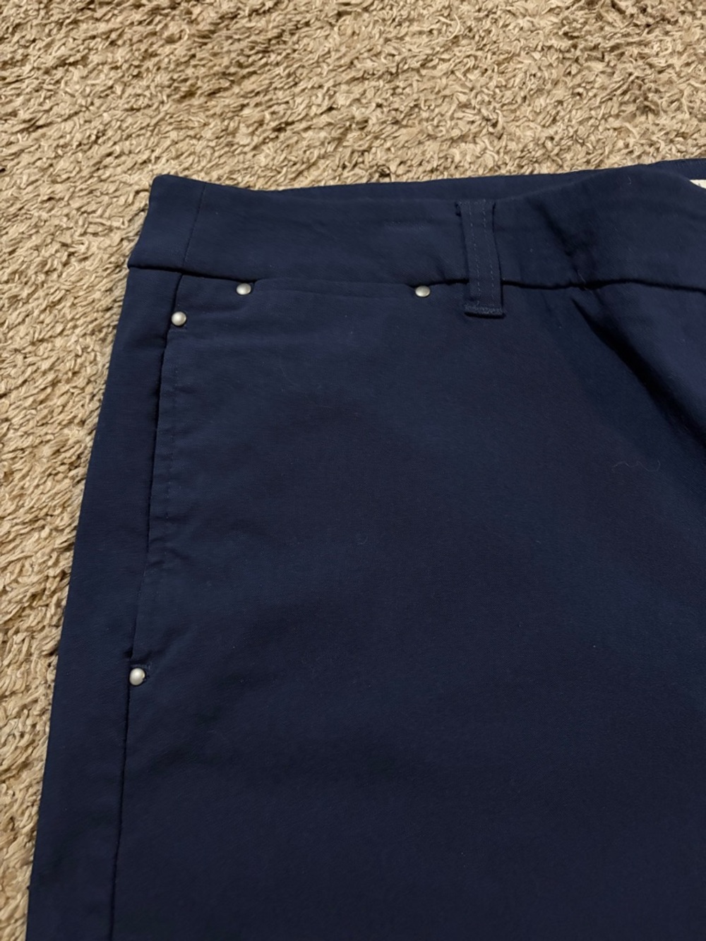 Style & Co Woman’s Size 18 Navy Blue Bermuda Shorts Casual Preppy Summer Golf - Picture 3 of 8